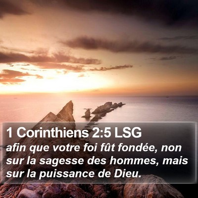 1 Corinthiens 2:5 LSG Bible Verse Image