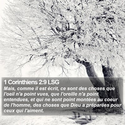 1 Corinthiens 2:9 LSG Bible Verse Image