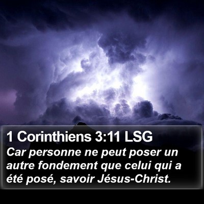 1 Corinthiens 3:11 LSG Bible Verse Image