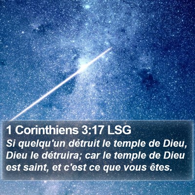 1 Corinthiens 3:17 LSG Bible Verse Image