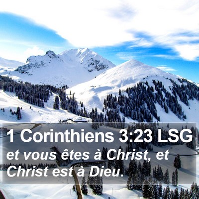 1 Corinthiens 3:23 LSG Bible Verse Image
