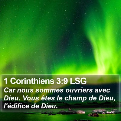1 Corinthiens 3:9 LSG Bible Verse Image
