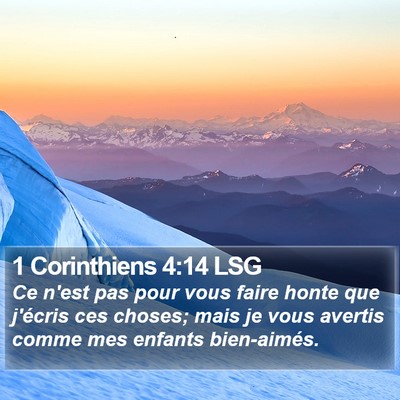 1 Corinthiens 4:14 LSG Bible Verse Image