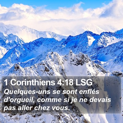 1 Corinthiens 4:18 LSG Bible Verse Image
