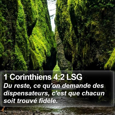 1 Corinthiens 4:2 LSG Bible Verse Image