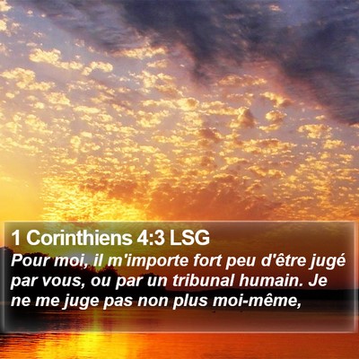 1 Corinthiens 4:3 LSG Bible Verse Image