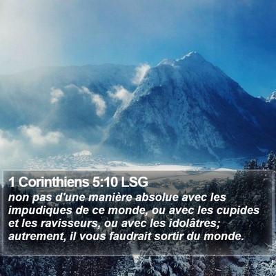 1 Corinthiens 5:10 LSG Bible Verse Image