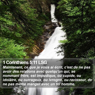 1 Corinthiens 5:11 LSG Bible Verse Image
