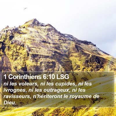 1 Corinthiens 6:10 LSG Bible Verse Image