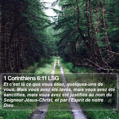 1 Corinthiens 6:11 LSG Bible Verse Image