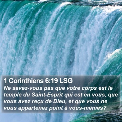 1 Corinthiens 6:19 LSG Bible Verse Image
