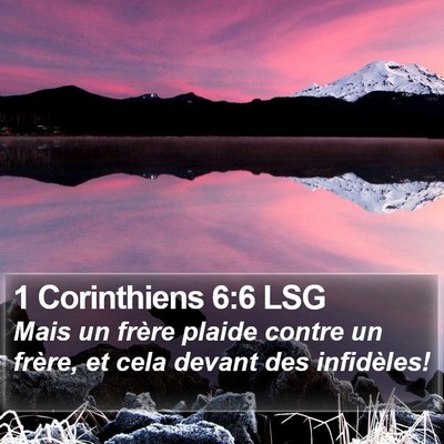 1 Corinthiens 6:6 LSG Bible Verse Image