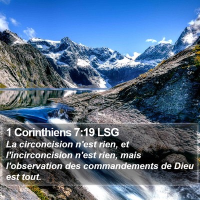 1 Corinthiens 7:19 LSG Bible Verse Image