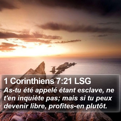 1 Corinthiens 7:21 LSG Bible Verse Image