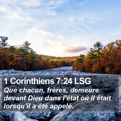 1 Corinthiens 7:24 LSG Bible Verse Image