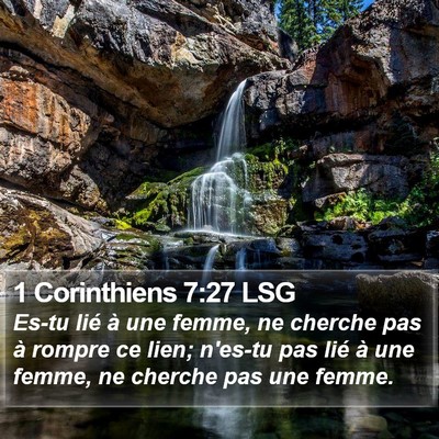 1 Corinthiens 7:27 LSG Bible Verse Image
