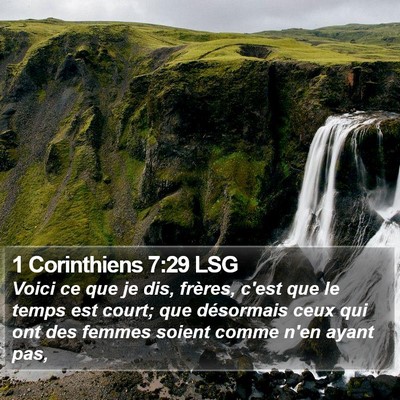 1 Corinthiens 7:29 LSG Bible Verse Image