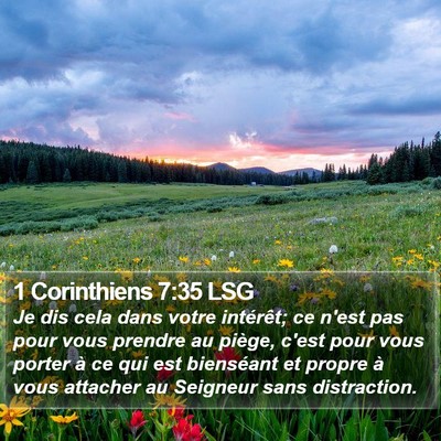 1 Corinthiens 7:35 LSG Bible Verse Image