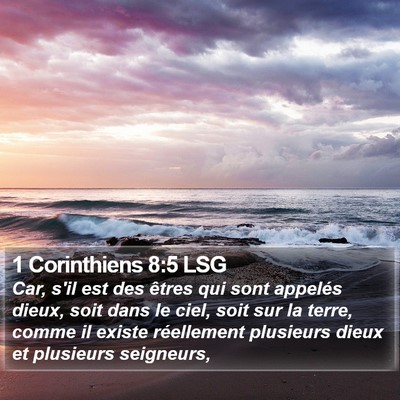1 Corinthiens 8:5 LSG Bible Verse Image