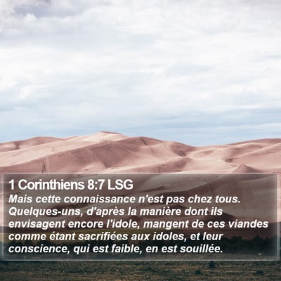 1 Corinthiens 8:7 LSG Bible Verse Image