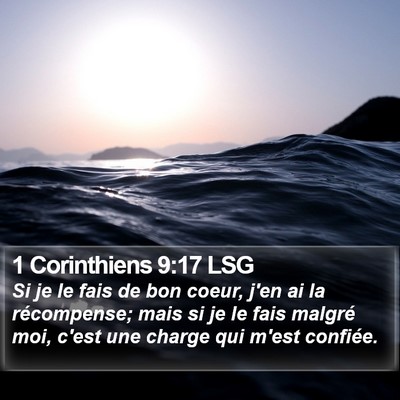 1 Corinthiens 9:17 LSG Bible Verse Image