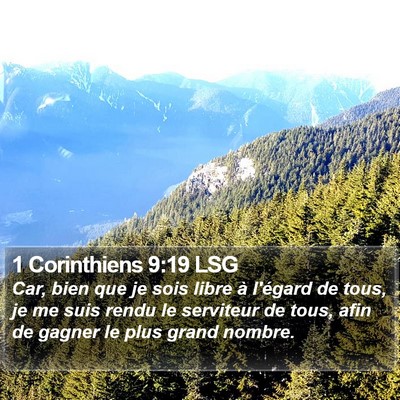 1 Corinthiens 9:19 LSG Bible Verse Image