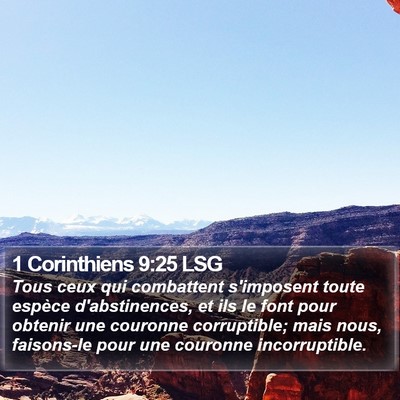 1 Corinthiens 9:25 LSG Bible Verse Image