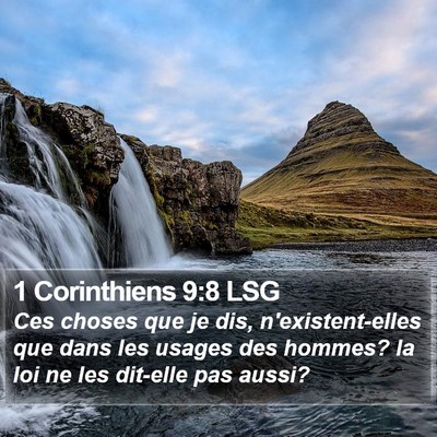 1 Corinthiens 9:8 LSG Bible Verse Image