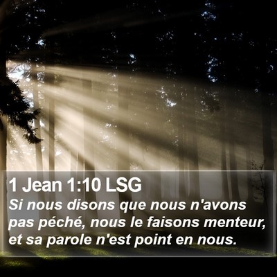 1 Jean 1:10 LSG Bible Verse Image