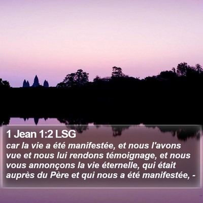 1 Jean 1:2 LSG Bible Verse Image