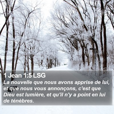 1 Jean 1:5 LSG Bible Verse Image