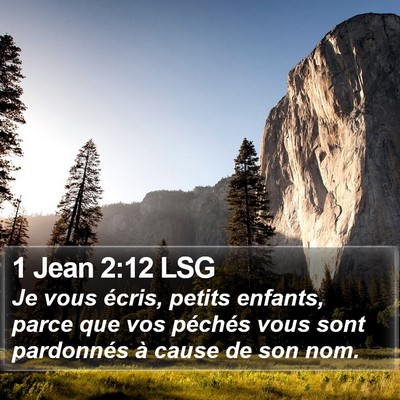 1 Jean 2:12 LSG Bible Verse Image
