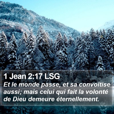 1 Jean 2:17 LSG Bible Verse Image