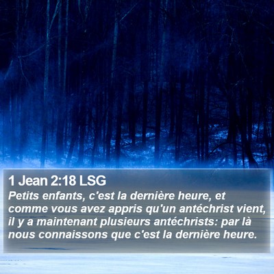 1 Jean 2:18 LSG Bible Verse Image