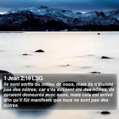 1 Jean 2:19 LSG Bible Verse Image