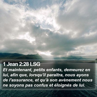 1 Jean 2:28 LSG Bible Verse Image