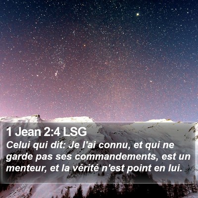 1 Jean 2:4 LSG Bible Verse Image