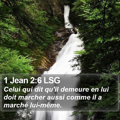 1 Jean 2:6 LSG Bible Verse Image