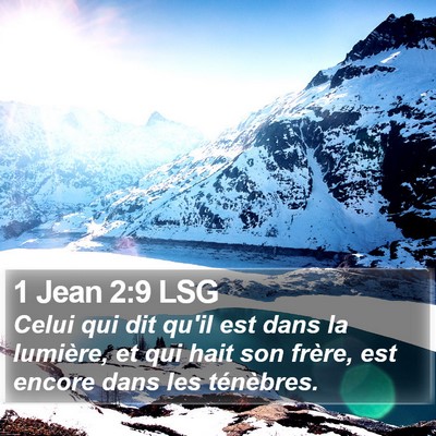 1 Jean 2:9 LSG Bible Verse Image