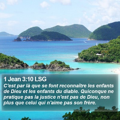 1 Jean 3:10 LSG Bible Verse Image