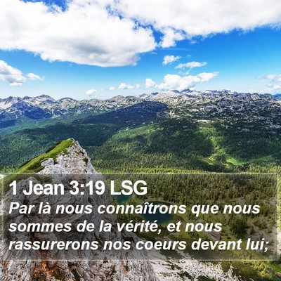 1 Jean 3:19 LSG Bible Verse Image