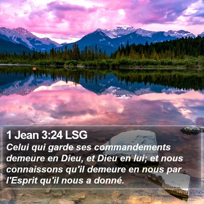 1 Jean 3:24 LSG Bible Verse Image