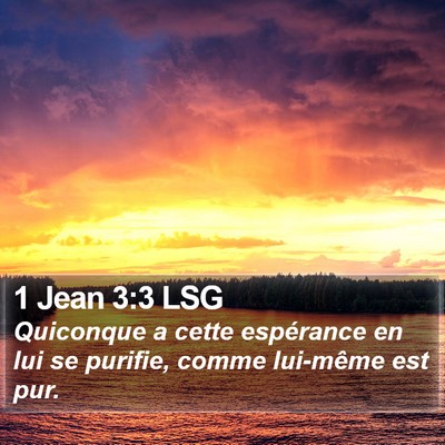 1 Jean 3:3 LSG Bible Verse Image