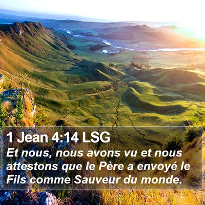 1 Jean 4:14 LSG Bible Verse Image