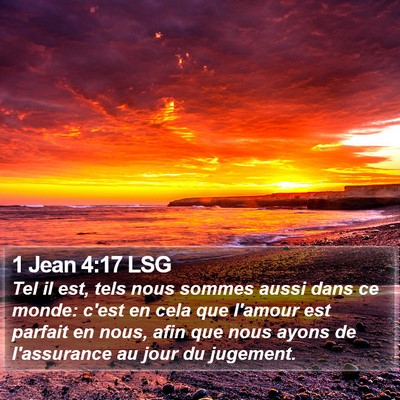 1 Jean 4:17 LSG Bible Verse Image