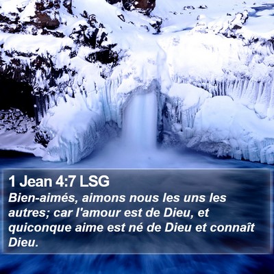 1 Jean 4:7 LSG Bible Verse Image