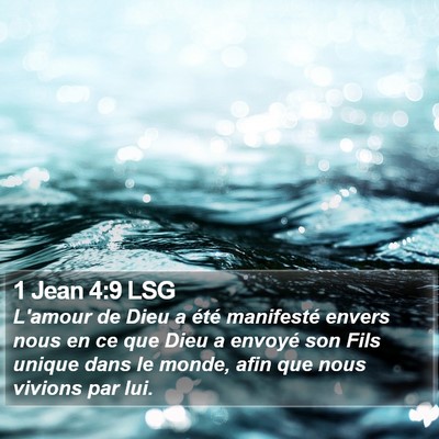 1 Jean 4:9 LSG Bible Verse Image