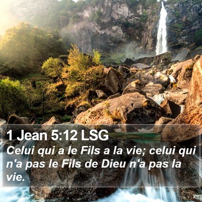 1 Jean 5:12 LSG Bible Verse Image