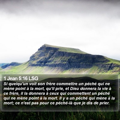 1 Jean 5:16 LSG Bible Verse Image
