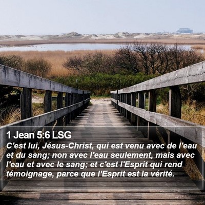 1 Jean 5:6 LSG Bible Verse Image